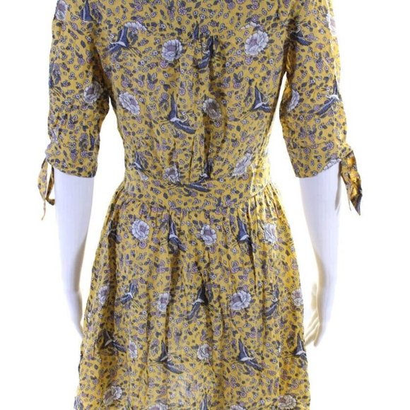 New With Tags Women's Auguste Yellow V-Neck Valentina Mini Dress Size 6 - Picture 6 of 6
